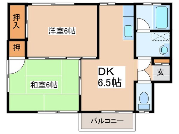 四王寺ハイツの物件間取画像